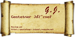 Gestetner József névjegykártya